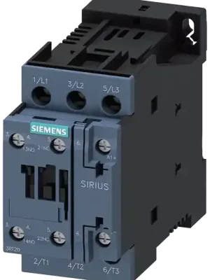 vazební stykač, AC-3e, 17A/7,5kW/400V, 3pólový, DC 24V, 1 NO + 1 NC, šroubová... Koupit Online