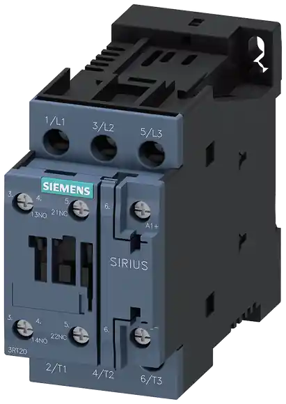 vazební stykač, AC-3e, 17A/7,5kW/400V, 3pólový, DC 24V, 1 NO + 1 NC, šroubová... Koupit Online