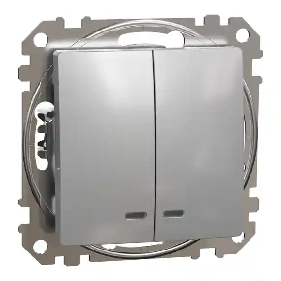 Nejlepší Volba Sedna D/E - Přepínač sériový řazení 5So orientační kontrolka, Aluminium