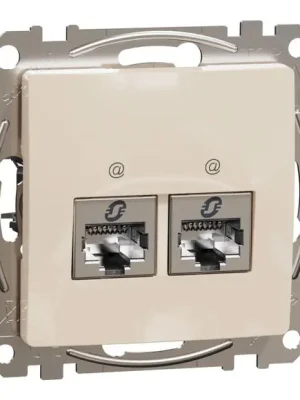 Sedna D/E - Datová zásuvka 2xRJ45 kat. 6A STP, Béžová Poslední Šance
