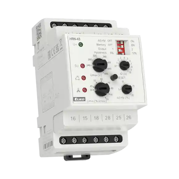 HRN- 43/UNI hlidací rele pro kompl.kontr.3f.sítí (Umax/Umin) Cenový Hit