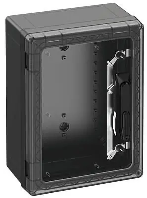 Zlevněný GEOS-S 3040-18-to/SH/sw BLACK,průhl.dvířka,zámek dveří otoočná páka, IP67/68/69 š.300*v400*h180
