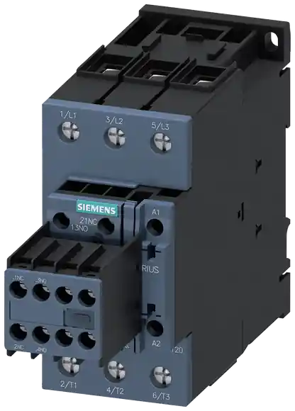 Víkendová Akce vazební stykač, AC-3e, 50A/22kW/400V, 3pólový, DC 24V, 2 NO + 2 NC, šroubová ...