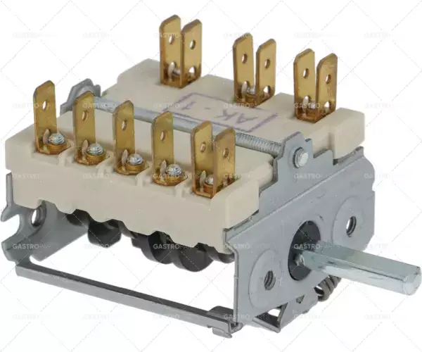Sezónní Sleva sedmitakt.spínač 1Z / 2Kor spínací sekvence 0-1-2-3-4-5-6 16A osy o 6x4,6mm
