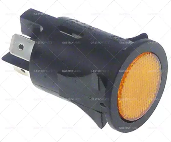 Tlačítko Instalace o 25 mm oranžová 2NO 250V 16A osvětlené 6.3mm západky konektoru Nejlepší Cena