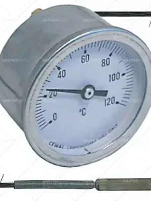 Nízká Cena Teploměr instalace o 52 mm T.MAX. 120 ° C 0 až + 120 ° C snímač o 6,5 mm sondy L 28mm