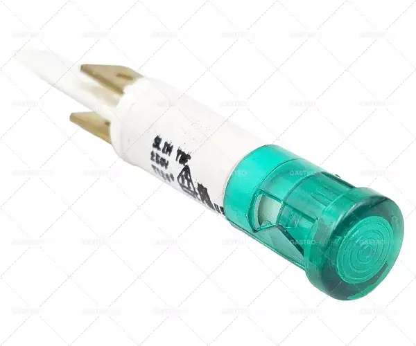 signálka o 9mm 230V zelená Spojení plochý konektor 6,3mm Temp.Best. 120°C Akční Nabídka