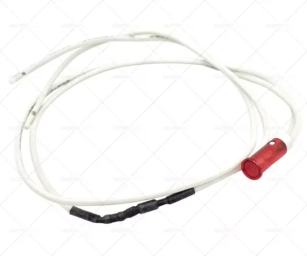 Levný signálka o 6mm 230V červená kabel 400mm s sériový odpor