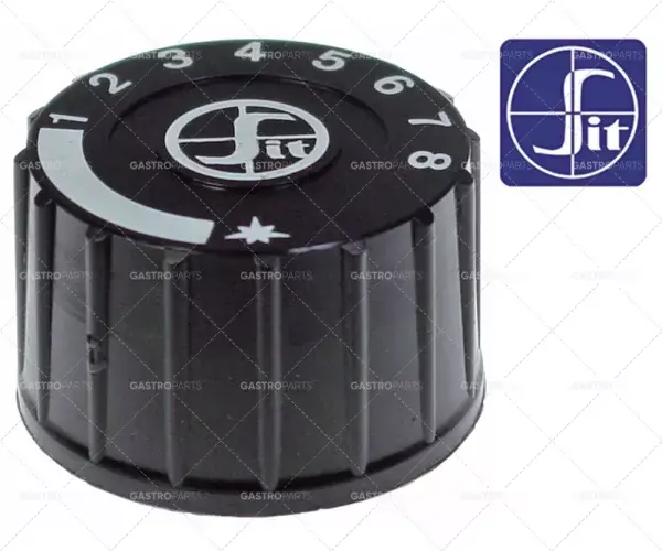 knoflík pro plyn 1-8 pr. 37mm termostat černá osa speciální Sleva