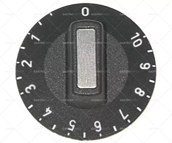 knoflík otočný vpravo 1-10 o 50mm osa 6x4,6mm plochý Víkendová Akce