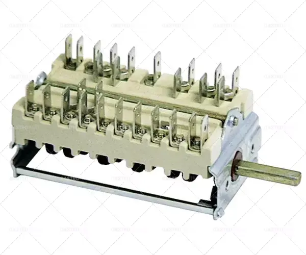 vačkový spínač 5 poloh 0-1-2-3-4 16A 6x4,6 mm vnější připojení Autentický