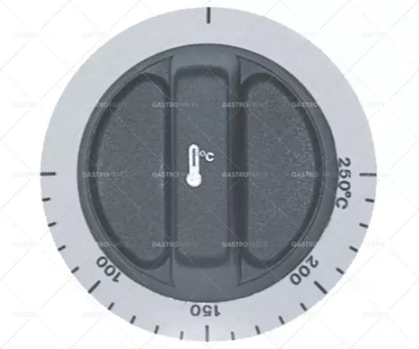knoflík termostatu t.max. 250°C ø 72mm hřídel ø 6x4,6mm hřídel plochá spodní bílá/černá Sleva