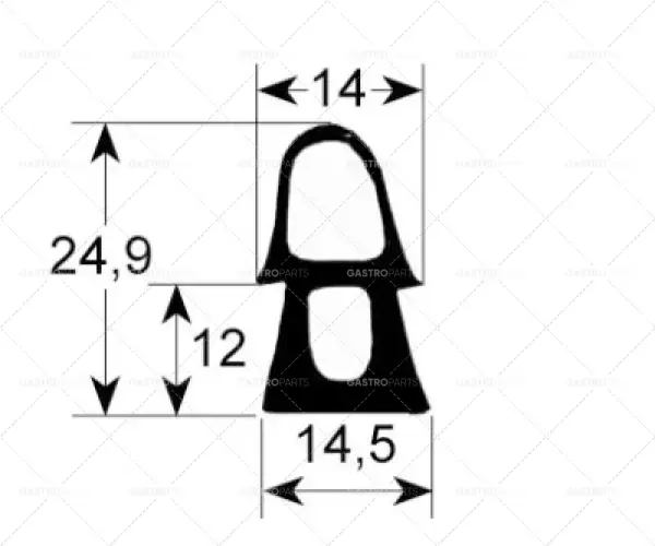 profil těsnění trouby 2445 Š 430 mm D 630 mm vnější rozměr Kusů 1 Odeslání Ihned