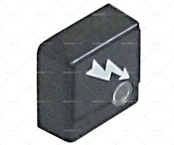 Oblíbený velikost tlačítka 23x23mm symbol blesku černá