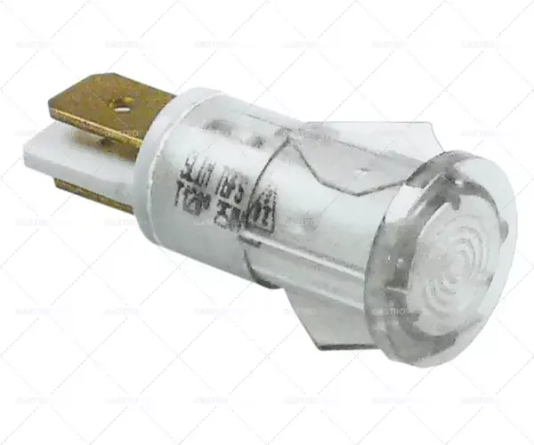 světelný indikátor ø 13mm čirý 230V přípojka samec faston 6,3mm temp.-resist. 120°C Objednat Nyní