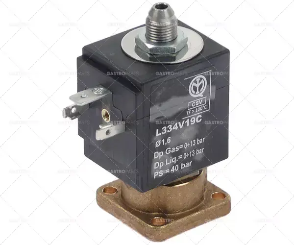 Elektromagnetický ventil 3-way 230 VAC DN 2,3 mm jack DIN 0 do + 130 ° C SIRAI Serie L334-V Akce