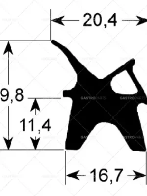 profil těsnění trouby 2410 š 500 mm d 627 mm vnější rozměr 1 ks Bezpečná Platba