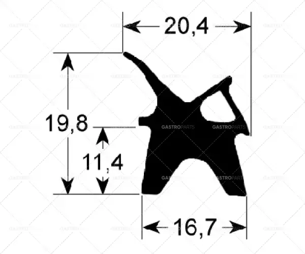 profil těsnění trouby 2410 š 500 mm d 627 mm vnější rozměr 1 ks Bezpečná Platba