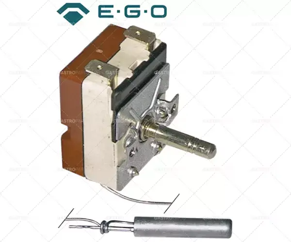 Termostat T.MAX. 270 ° C provozní rozsah 70-270 ° C, 1-pólový 16A 1NO sonda o 7,5 mm Sonda L 30,5mm Hit Sezóny