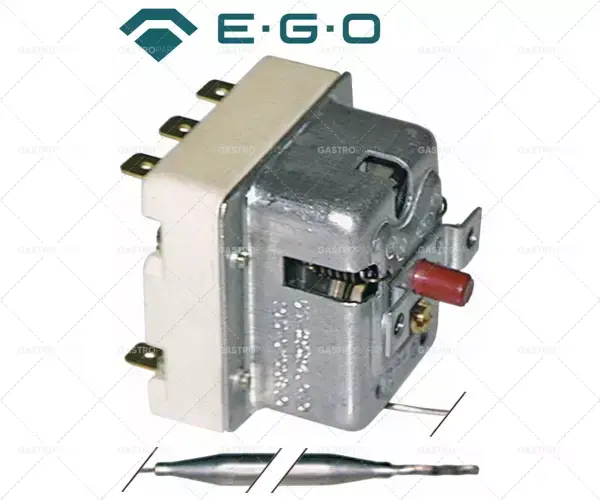 Originální bezpečnostní termostat vypínací teplota 250°C 3pólová 20A sonda ø 6mm sonda L 107mm