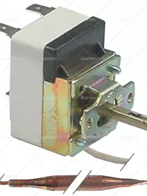 Termostat T.MAX. 90 ° C provozní rozsah 30 až 90 ° C, 1-pólový 16A 1CO senzor o 6 mm sondy L 95mm Aktuální