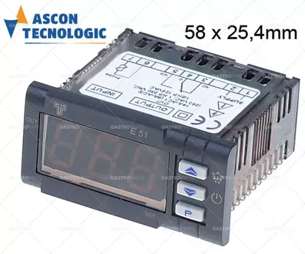Vrácení Zdarma elektronický regulátor Tecnologic typ e51-dns montážní rozměry 58x25,4mm 230V napětí AC