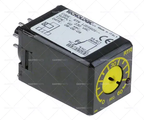 časové relé Tecnologic rtr12ds60s časový rozsah 60s 230VAC 5a Cenová Bomba