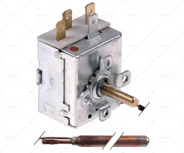 Termostat T.MAX. 90 ° C 1-pólový 16A 1CO sonda o 6,5 mm sonda L 110 mm 1500 mm kapiláry Časově Omezené