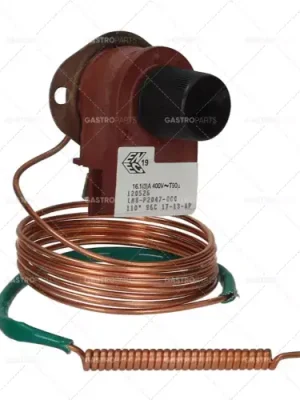 Odeslání Ihned Bezpečnostní termostat T.MAX. 110 ° C 2-pin 2NC 16A senzor o 6 mm sondy L 50 mm kapiláry 1540mm