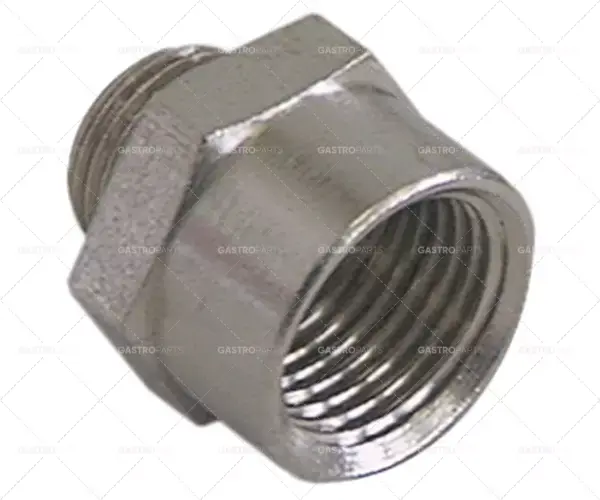 Značkový redukce 3/8" - 1/4" celková délka 23,5 mm ws22 poniklovaná mosaz