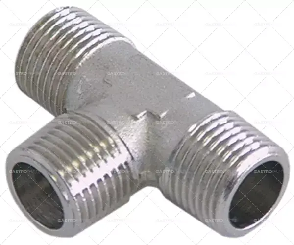 T-kus závit 3/8" ET - 3/8" ET - 3/8" ET poniklovaná mosaz L 54mm Nejlepší Cena
