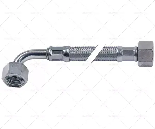 Výhodná Nabídka Flex hadice CNS opletení spojení s přímým ohnutý DN8 1 3/8 "2 3/8" L 370mm