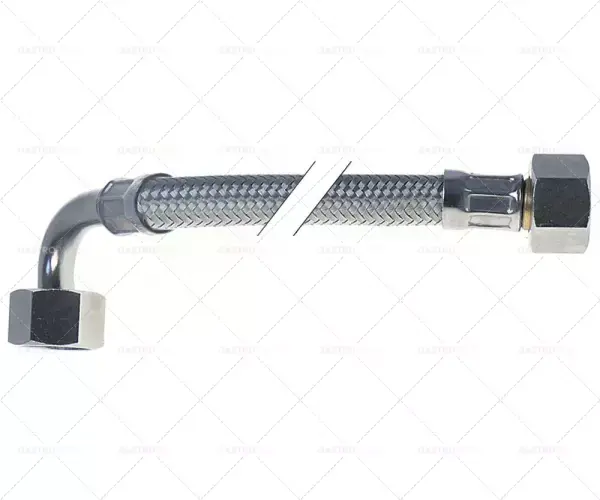 Flex hadice CNS pletací rovné zahnuté DN8 připojení 3/8 "L 1000 mm kónicky těsnící Zlevněný