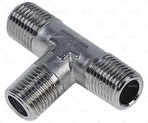Bezpečná Platba Tee závitem 1/4 "muž - 1/4" male - 1/4 "mužské ocel L 49mm
