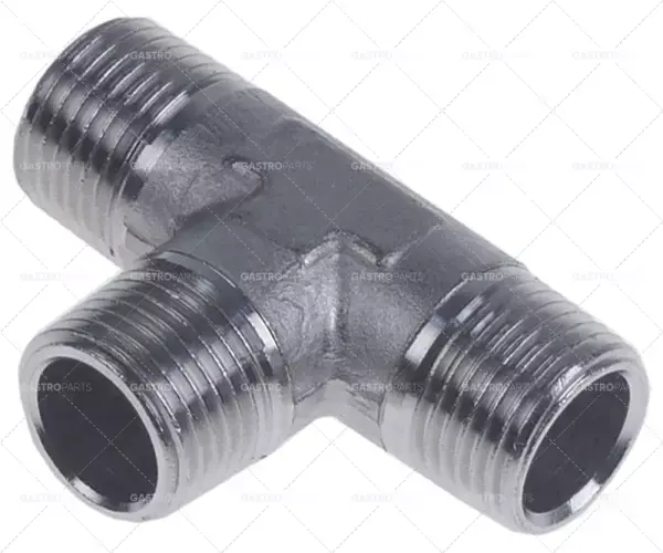 Zlevněný T-kus závit 1/2" ET - 1/2" ET - 1/2" ET nerezová ocel L 62mm