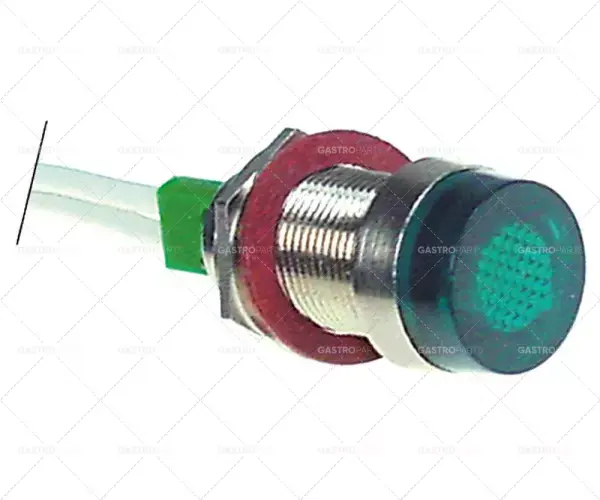 Cenová Bomba lampa signál o 12 mm 400V zelená propojovací kabel 200mm