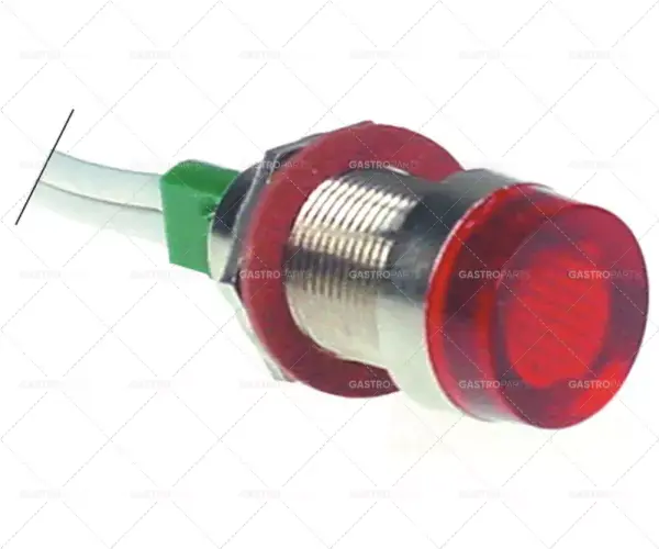kontrolka ø 12mm 400V červený připojovací kabel 200mm Nová Kolekce