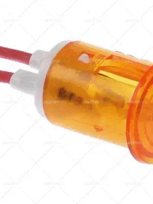 Autentický kontrolka ø 16mm 230V žlutá délka kabelu 200mm materiál kabelu silikonový vodič