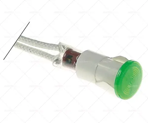 Vrácení Zdarma kontrolka ø 12mm 400V zelená přípojka délka 2vodičového kabelu 700mm