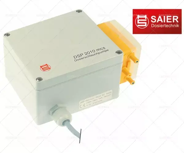 dávkovací čerpadlo SAIER řízení otáček motoru/času 6,0 l/h 230 VAC hadice na prací prostředek ø 6x2/6x3mm Cenově Výhodný