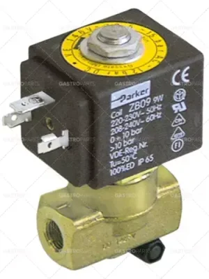 elektromagnetický ventil 2-cestný 230 VAC připojení 1/8" DN 3mm násuvná nádoba DIN -20° až 130°C Pouze Dnes
