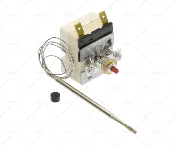 bezpečnostní termostat vypínací tep. 325°C 1pólová 16A sonda ø 4mm sonda L 91mm kapilární trubka 390mm Speciální Cena