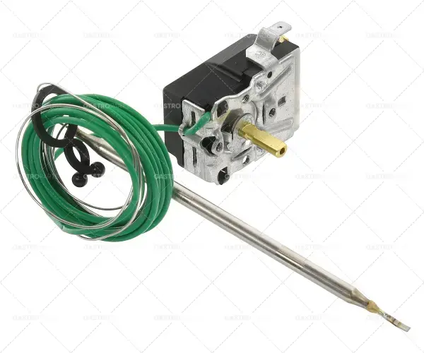 Termostat T.MAX. 110 ° C provozní rozsah 30-110 ° C, 1-pólový 16A 1NO senzor o 6 mm sondy L 140mm Top Prodej