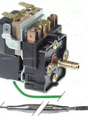 1-fázový řídicí termostat 30-110 °C 6x140mm délka kapiláry 1650mm Časově Omezené