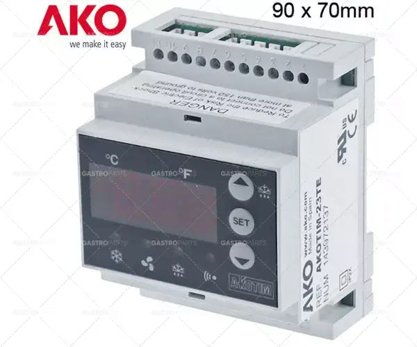 Aktuální ako regulátor typ akotim-23te montážní rozměr 90x70x58mm 230VAC ntc