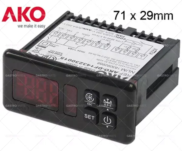ako regulátor typ ako-df14323 montážní rozměr 71x29mm 230VAC ntc ptc Expresní Doručení