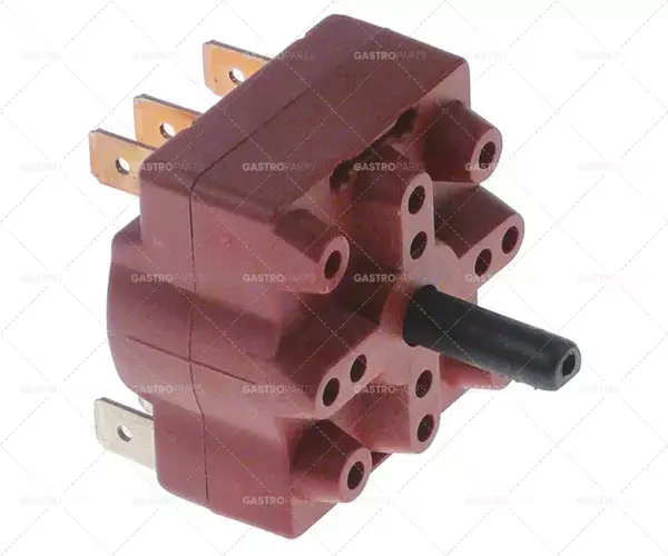 otočný spínač 2 0-1 sady kontaktů 1 400V 16A hřídel ø 6x4,6mm hřídel D 18mm Výprodej