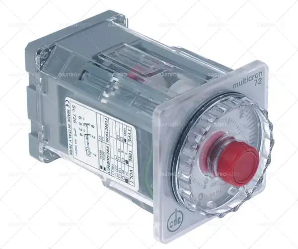 časové relé cdc 1800 sc726 časový rozsah 0s-30h 24VAC 2x6A montážní rozměry 65x65mm Zlevněný