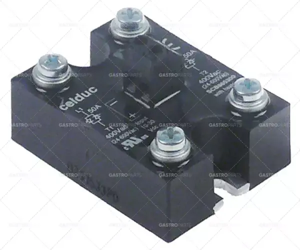 Výkonový polovodičový CELDUC fáze 2 50A 400V 10-30VDC L 58 mm B 45 mm Šroub Expresní Doručení