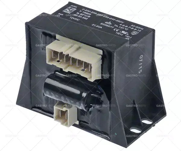Top Prodej transformátor primární 200-250VAC sekundární 12VDC 21,6VA v 70mm d 94mm š 71mm připojovací zástrčka